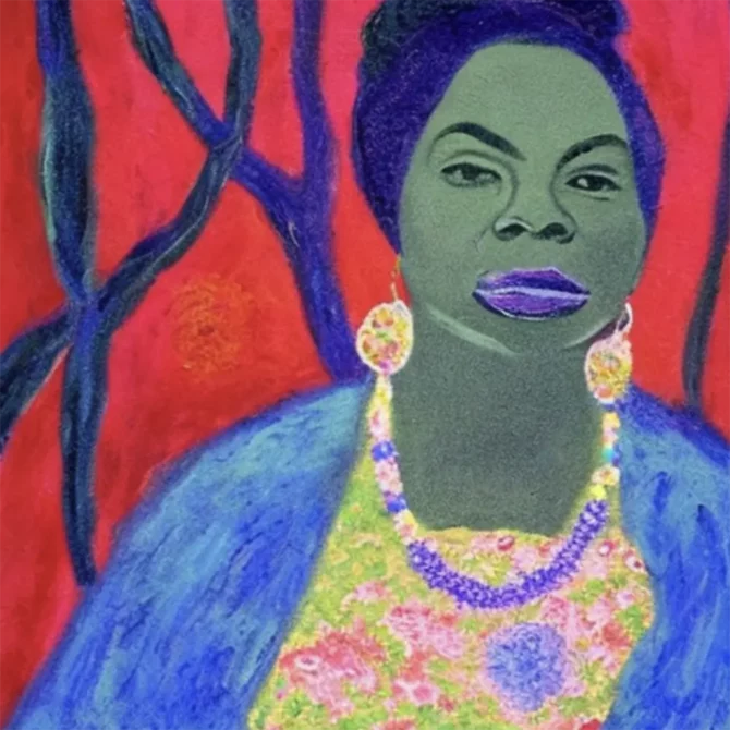 Nina Simone in the style of Claude Monet     16